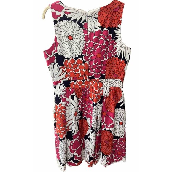 Eliza J Women’s Sleeveless Knee Length Dress Navy Red And Pink Floral Size 12 - Picture 2 of 8